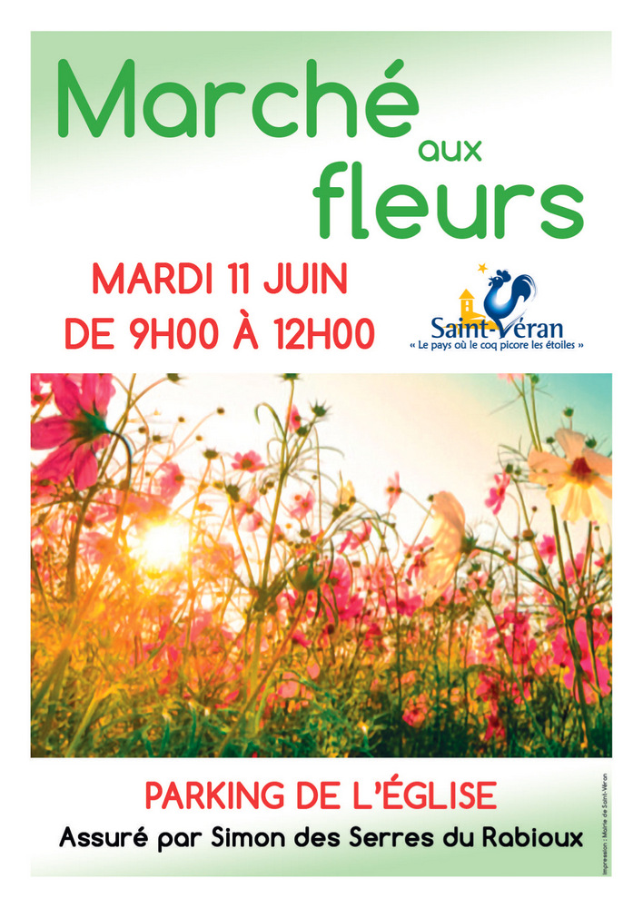 Affiche marché aux fleurs